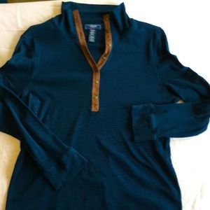 ❤️ BOGO❤️ Chaps teal long sleeved 1x top